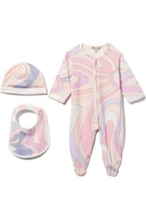 PUCCI Junior Set de mameluco con estampado Marmo
