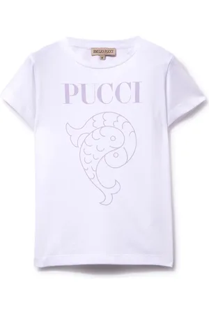 PUCCI Junior Playera con logo estampado