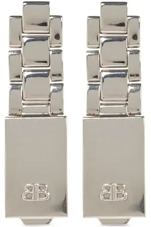 Balenciaga Aretes con logo BB