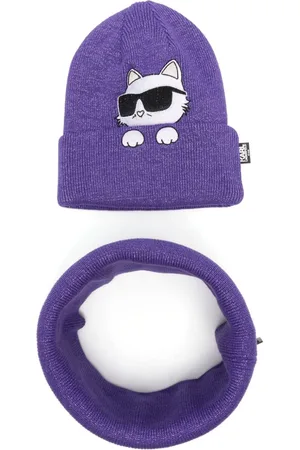 Karl Lagerfeld Set de gorro y gorro Choupette