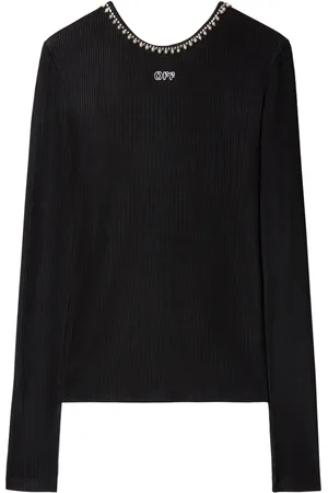 OFF-WHITE Top con logo bordado