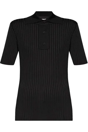 Jil Sander Playera tipo polo tejida de canalé