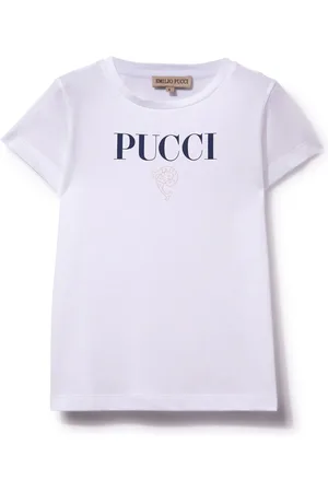 PUCCI Junior Playera con logo estampado