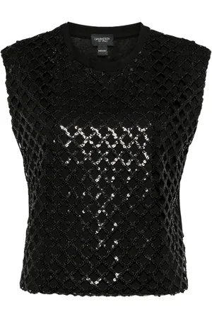 Giambattista Valli Top bordado con lentejuelas