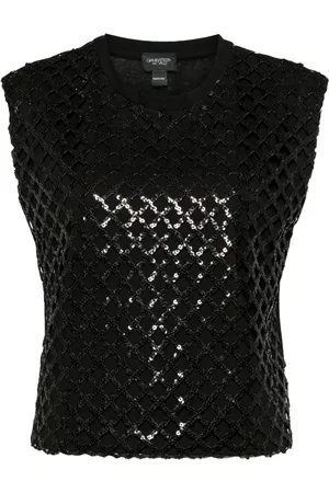 Giambattista Valli Top bordado con lentejuelas