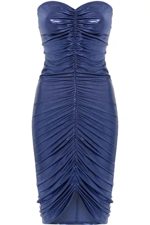 Norma Kamali Vestido estilo strapless fruncido