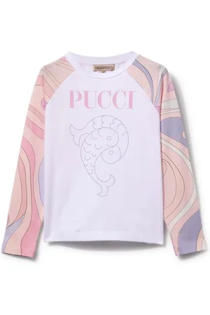 PUCCI Junior Playera con estampado Marmo