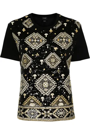 Giambattista Valli Playera bordada con lentejuelas