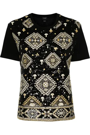 Giambattista Valli Playera bordada con lentejuelas