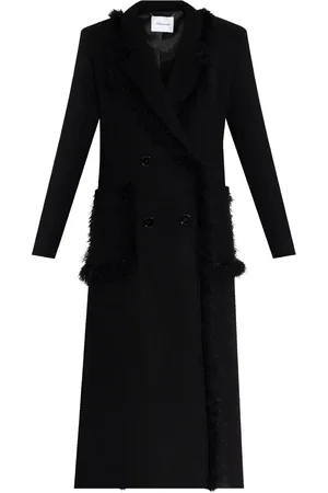 BLUMARINE Abrigo con ribete texturizado