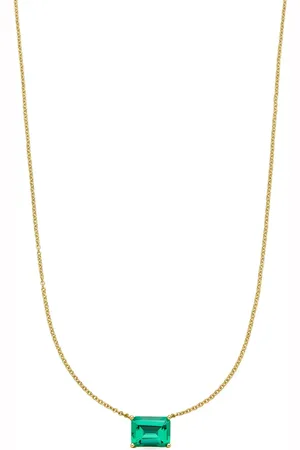 VEYNOU Collar Eden en oro amarillo reciclado de 14kt con esmeralda