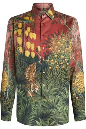 Etro Camisa con estampado de jungla