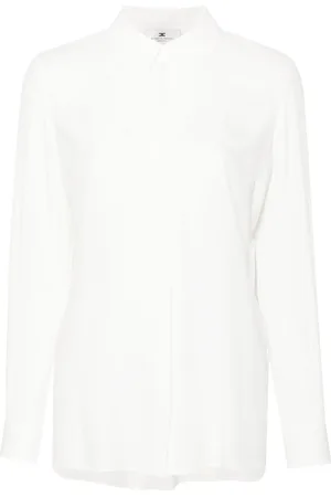 Elisabetta Franchi Blusa con logo en jacquard