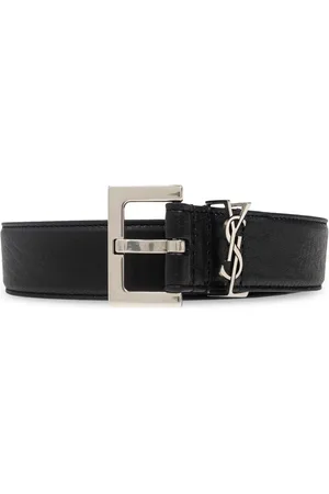 Saint Laurent Cinturón con placa del logo