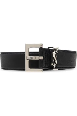 Saint Laurent Cinturón con placa del logo