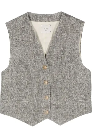 ALYSI Chaleco con botones y cuello en V