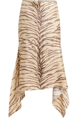 Stella McCartney Falda midi con estampado de tigre