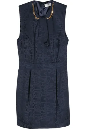 Elisabetta Franchi Vestido corto con letras en jacquard