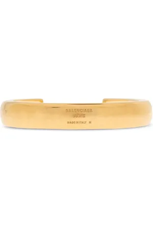 Balenciaga Brazalete con logo grabado