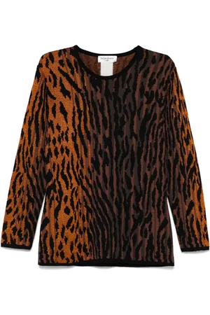 Saint Laurent Suéter en jacquard 1990