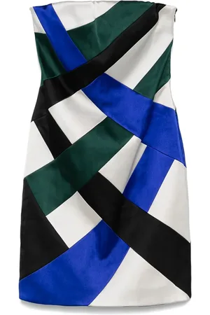 Giorgio Armani Vestido corto con diseño patchwork 2000