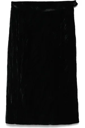 Saint Laurent Falda lápiz de terciopelo 1980