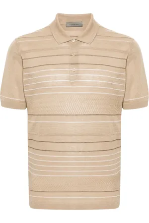 corneliani Playera tipo polo con rayas estampadas