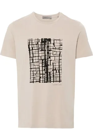 corneliani Playera con estampado geométrico