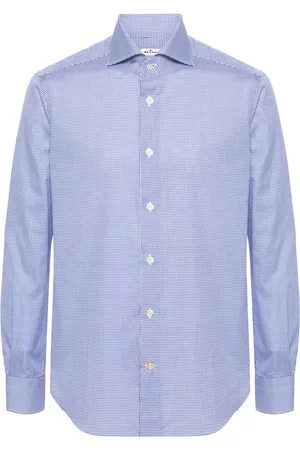 Kiton Camisa con motivo de cuadros gingham