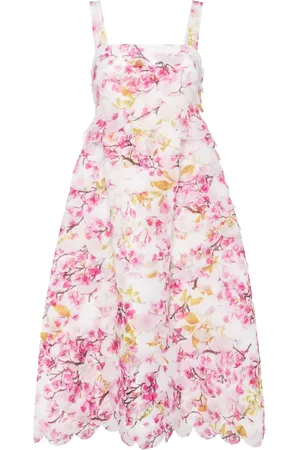 Cynthia Rowley Vestido midi con estampado floral