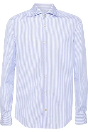 Kiton Camisa con estampado de rayas diplomáticas
