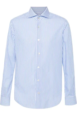 Kiton Camisa con estampado de rayas diplomáticas