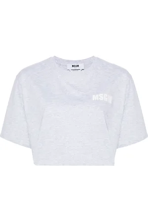 Msgm Playera con logo estampado