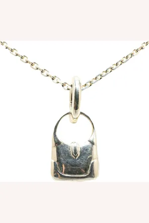 Hermès Collar Sterling Silver Amulettes Trim Pendant 2010-2020
