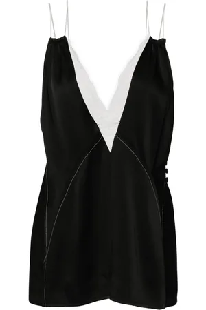 Victoria Beckham Top estilo camisón con detalles de encaje