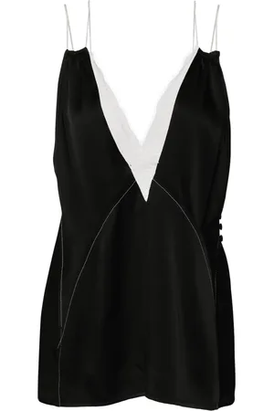 Victoria Beckham Top estilo camisón con detalles de encaje