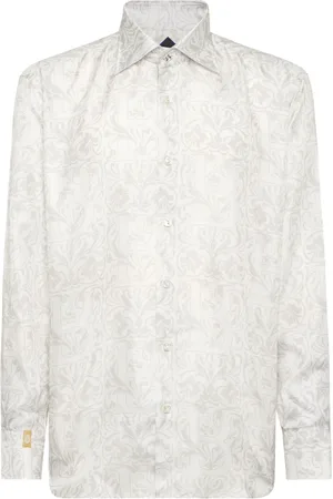 BILLIONAIRE Camisa de seda con monograma estampado