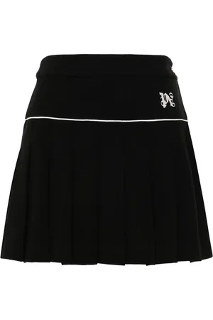 Palm Angels Falda plisada con monograma