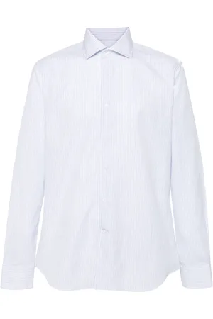 corneliani Camisa con rayas estampadas