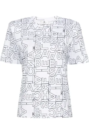 Elisabetta Franchi Playera con logo estampado