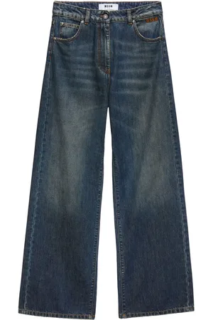 Msgm Jeans anchos con logo bordado