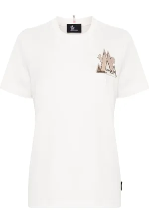 Moncler Playera con logo de montaña