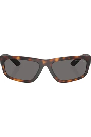 Prada Lentes de sol con armazón rectangular estilo carey