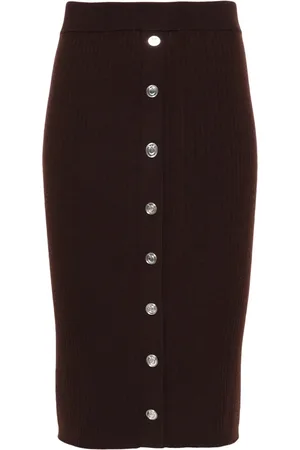 Pinko Falda midi tejida de canalé