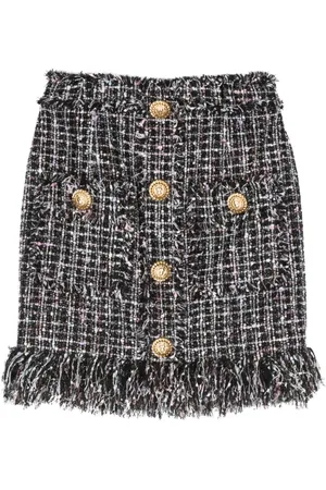 Balmain Falda corta de tweed