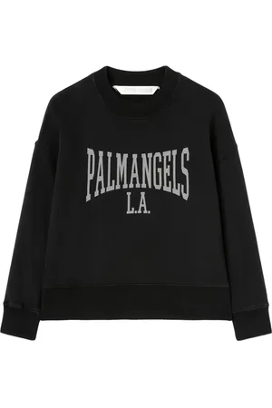 Palm Angels Sudadera con logo estampado y hombros caídos