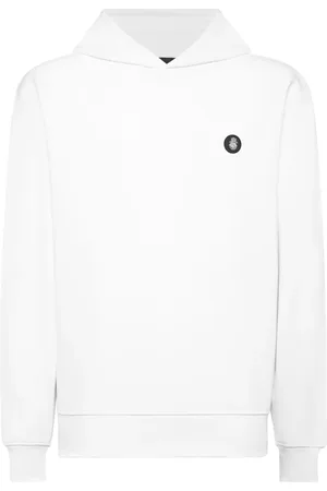 BILLIONAIRE Hoodie con parche del logo y cuello redondo