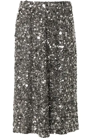 P.A.R.O.S.H. Falda midi bordada con lentejuelas