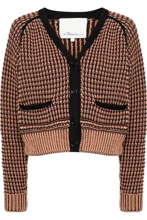3.1 Phillip Lim Cárdigan corto con diseño bicolor