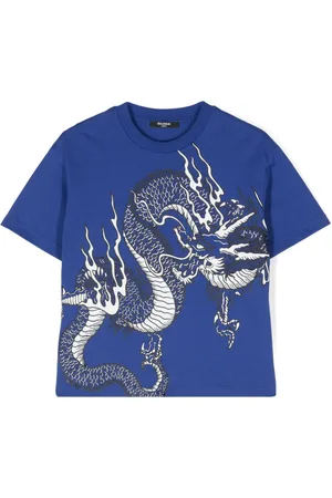 Balmain Playera con estampado de dragón